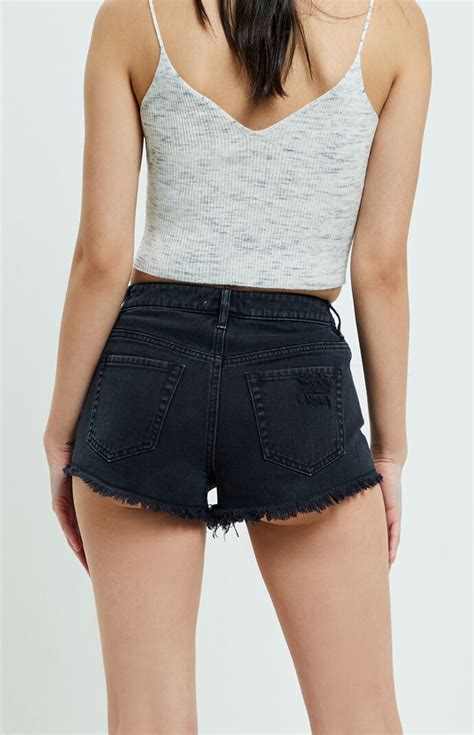 denim underwear shorts|high waisted black denim shorts.